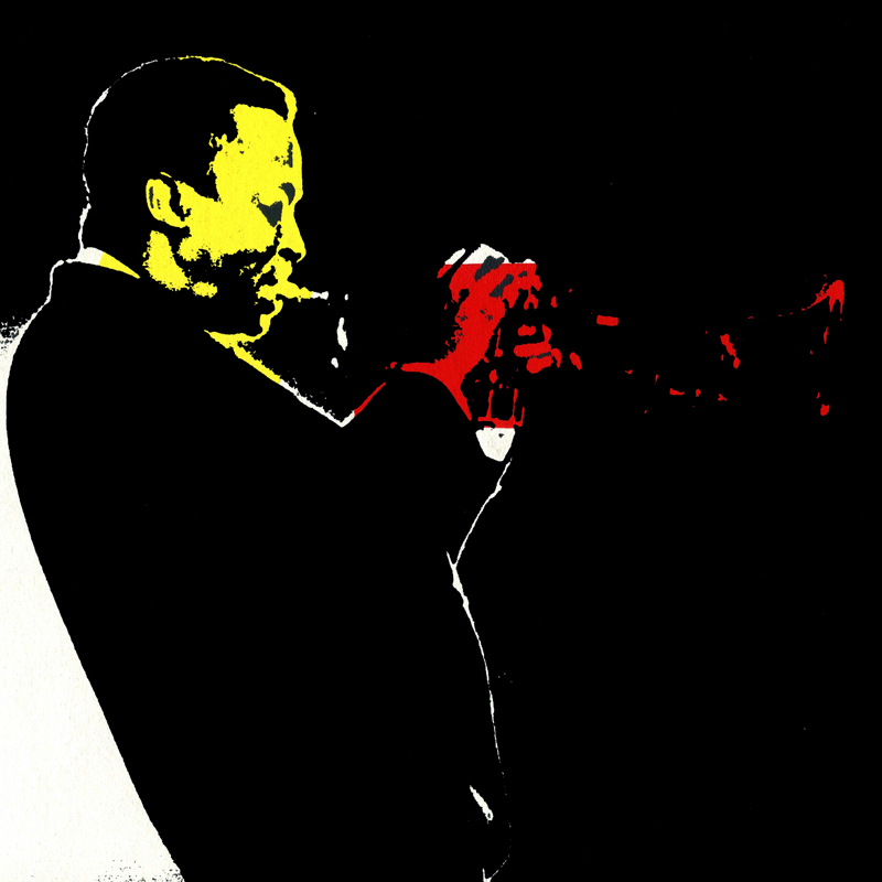 Miles Davis Siebdruck schwarze Serie