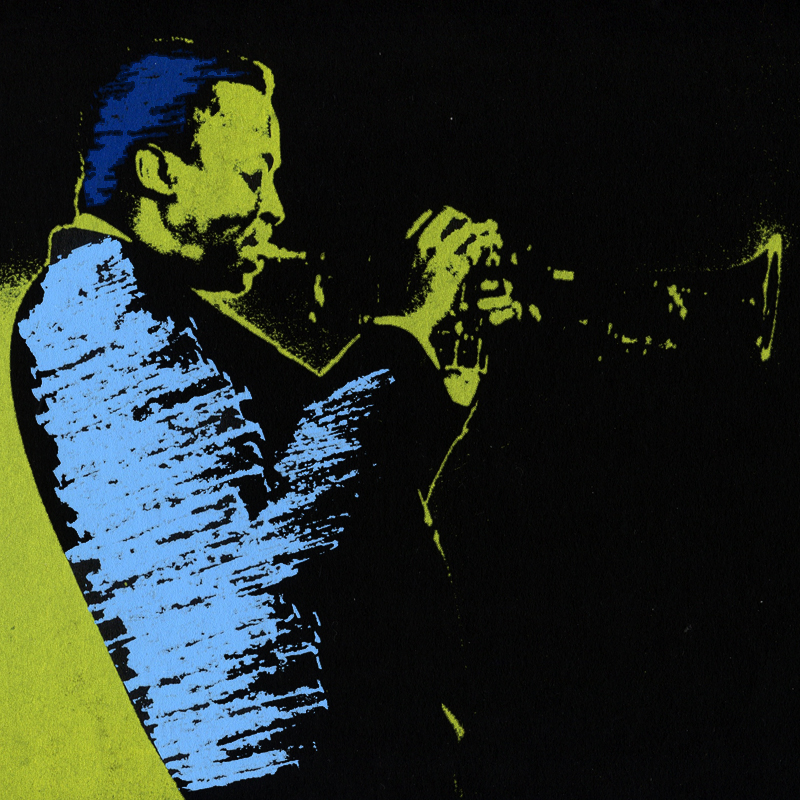 Miles Davis Siebdruck schwarze Serie